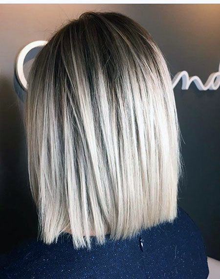 Shoulder Length Hair Straight Smooth Cut Ombre Coloring