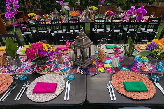 Showy Colored Decorations Mexican Wedding