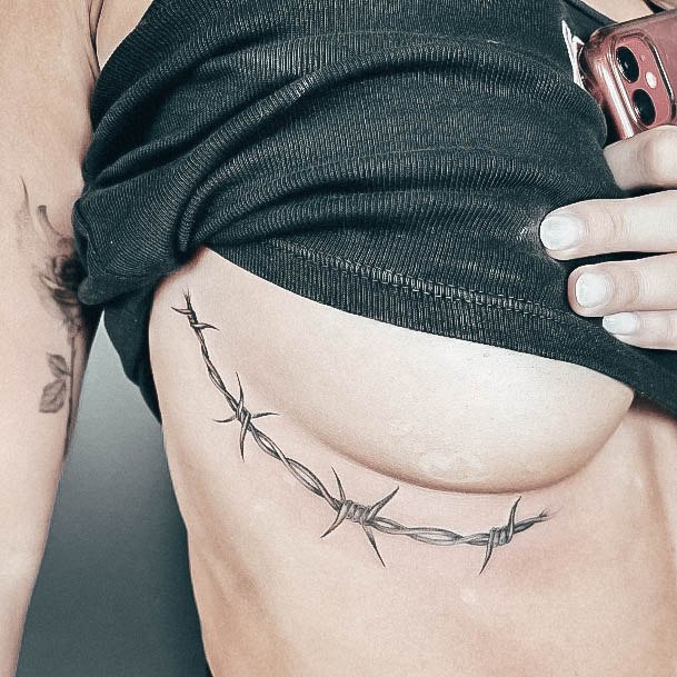 Side Boob Tattoo For Ladies