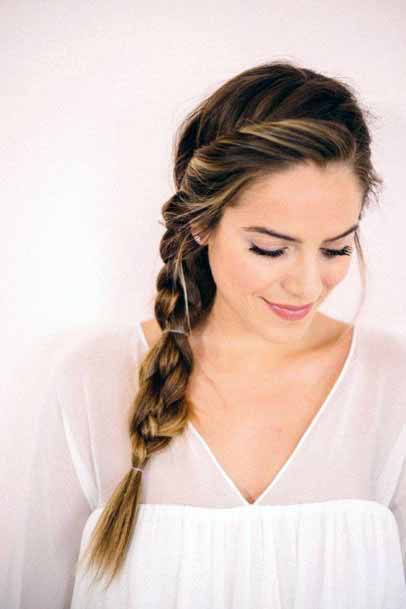 Side Braided Hairstyle For Women