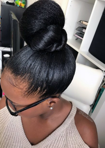 Silky Updo Hairstyles For Black Women