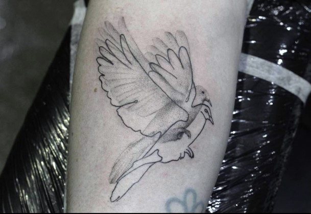 Silly Dove Tattoo For Women