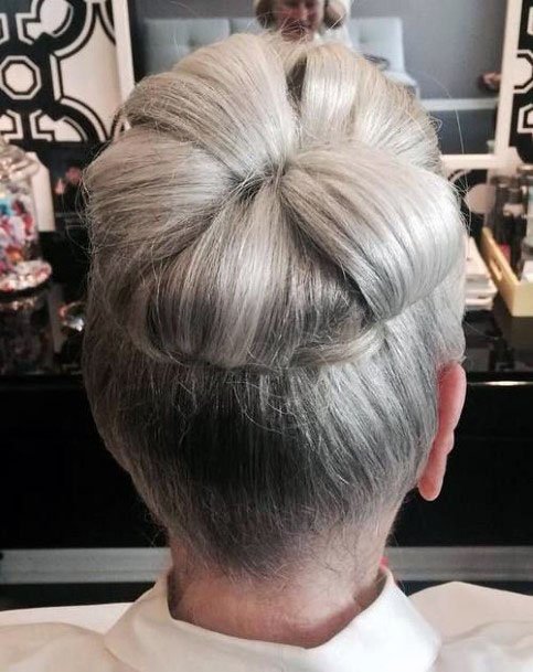 Silver Criss Cross Bun Women