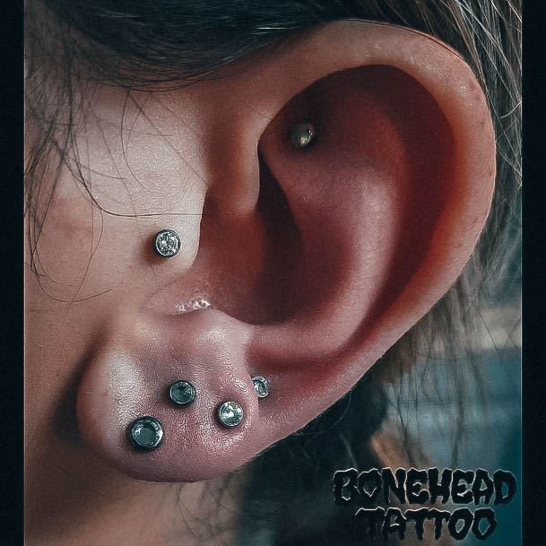 Silver Cute Constellation Ear Piercing Ideas For Women