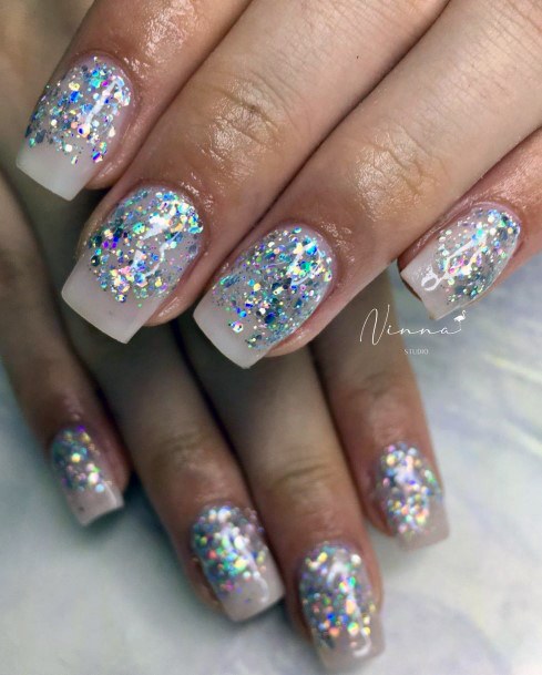 Silver Dress Girls Nail Ideas