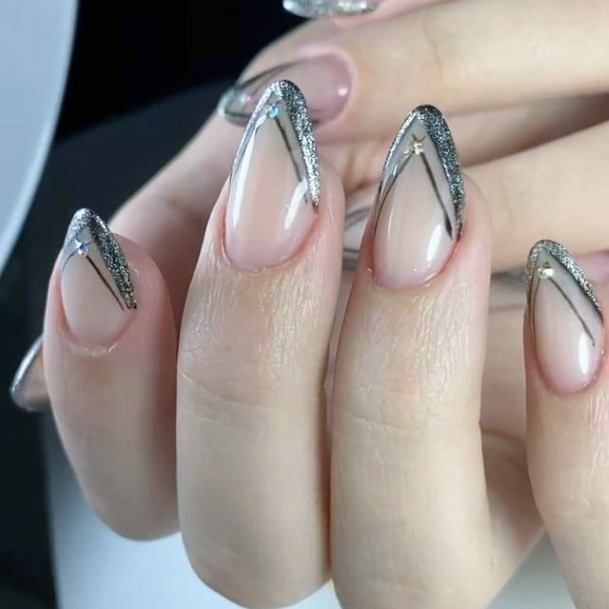 Silver Dress Womens Nail Designs