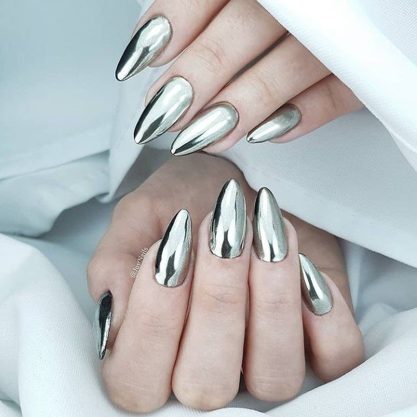 Silver Girls Nail Ideas