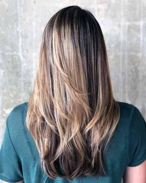 Silver Grey Balayage Cascading Hair Women