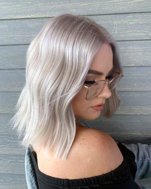 Silver Modern Hairstyle Thin Hair Women