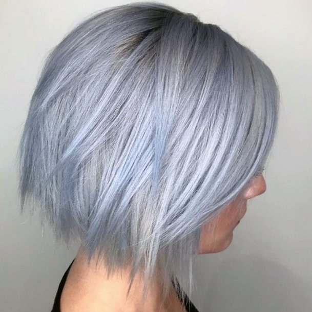 Silver Modern Long Bob Modern Style