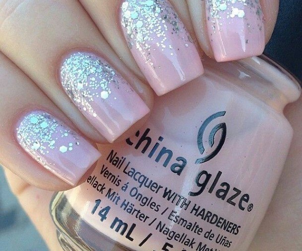 Silver Ombre Female Nail Designs