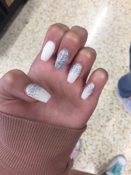 Silver Ombre Nails For Girls