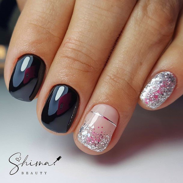 Silveric Womens Silver Nail Designs