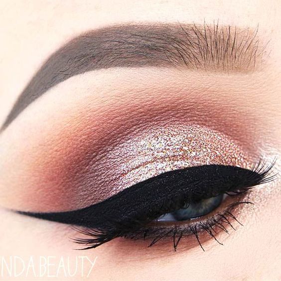 Silvery Rose Gold Eye Makeup For Women