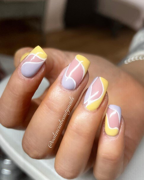 Simple Abstract Nail For Women