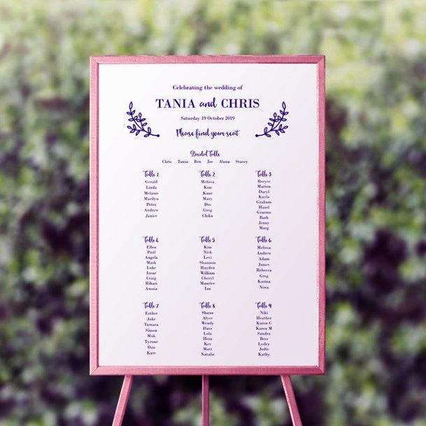 Simple Adorable White Sign Wedding Ideas