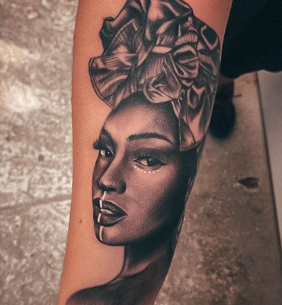 Simple Africa Tattoo For Women