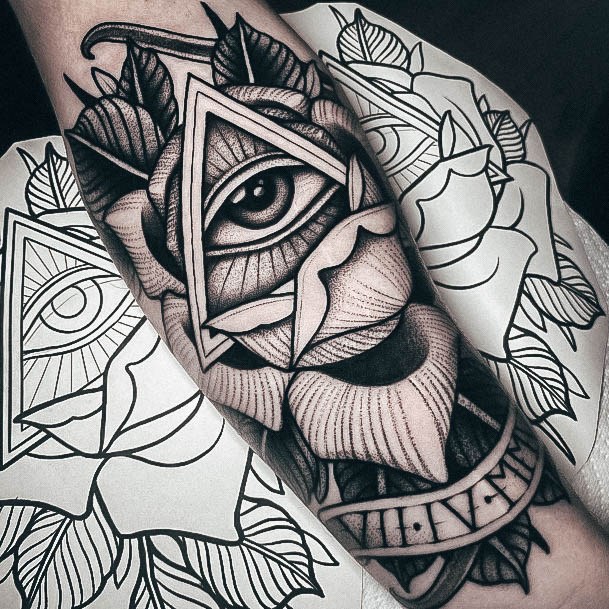 Simple All Seeing Eye Tattoo For Women