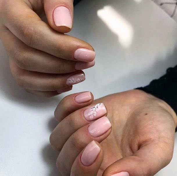 Simple And Beautiful Light Rose Tinted Nails For Women