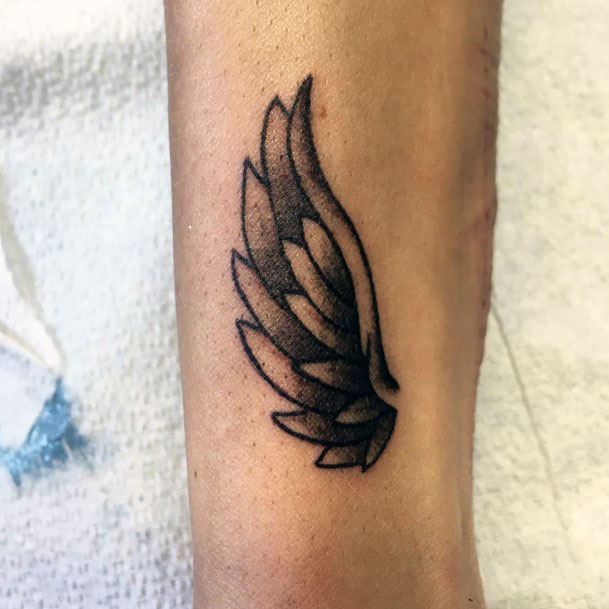Simple Angel Wings Tattoo For Women