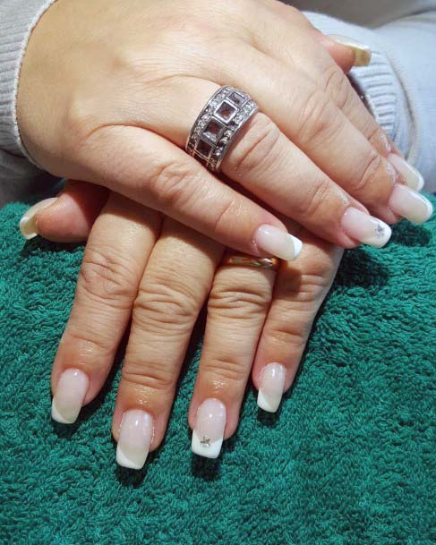 Simple Angled French Tip Nail Designs