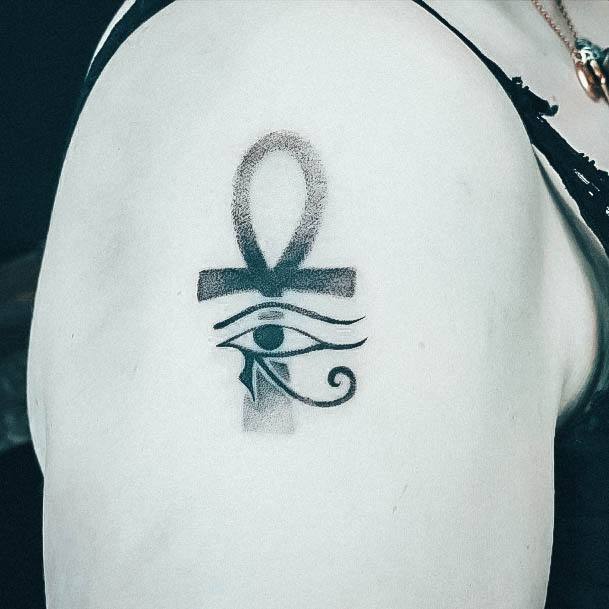 Simple Ankh Tattoo For Women