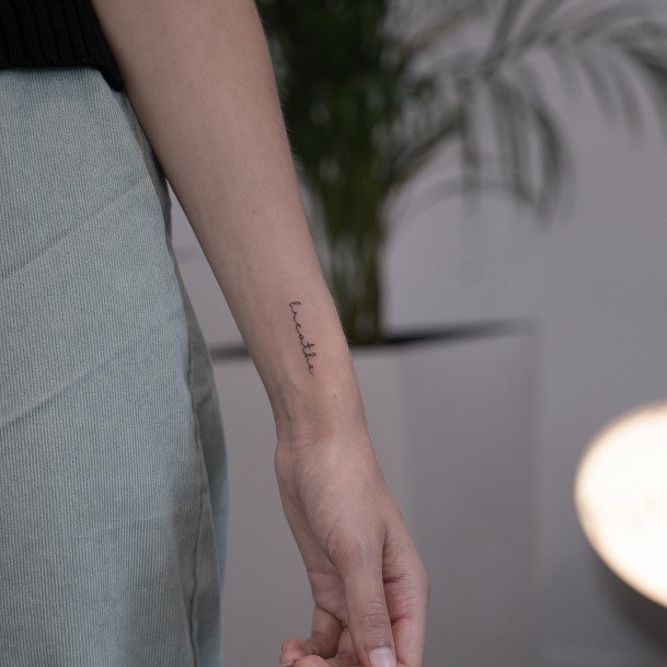 Simple Anxiety Tattoo For Women