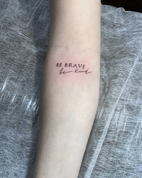 Simple Be Kind Tattoo For Women