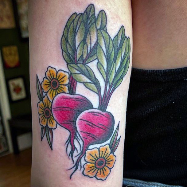 Simple Beet Tattoo For Women