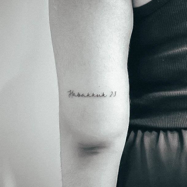 Simple Bible Tattoo For Women