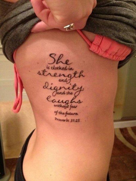 Simple Bible Verse Tattoo For Women