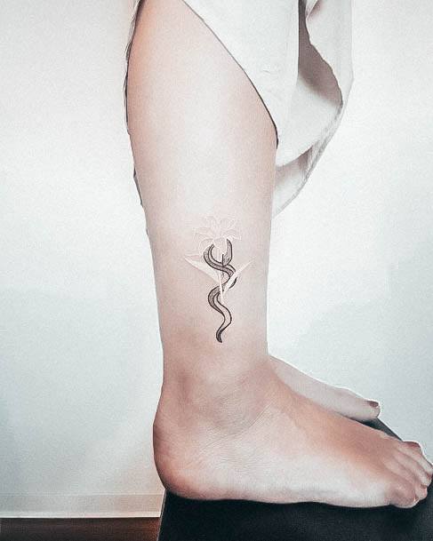 Simple Black And White Tattoo For Women