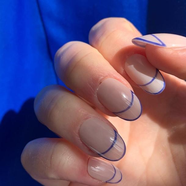 Simple Blue Summer Nail For Women