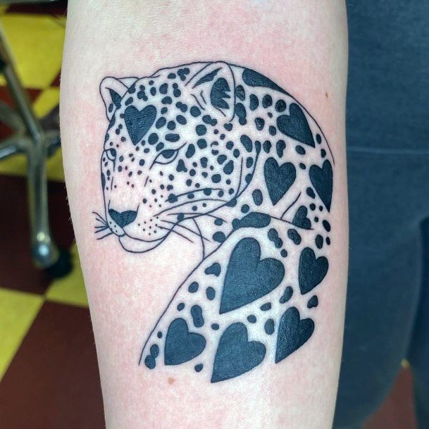 Simple Cheetah Tattoo For Women