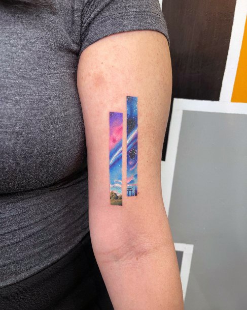 Simple Comet Tattoo For Women