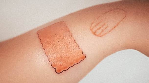 Simple Cookie Tattoo For Women