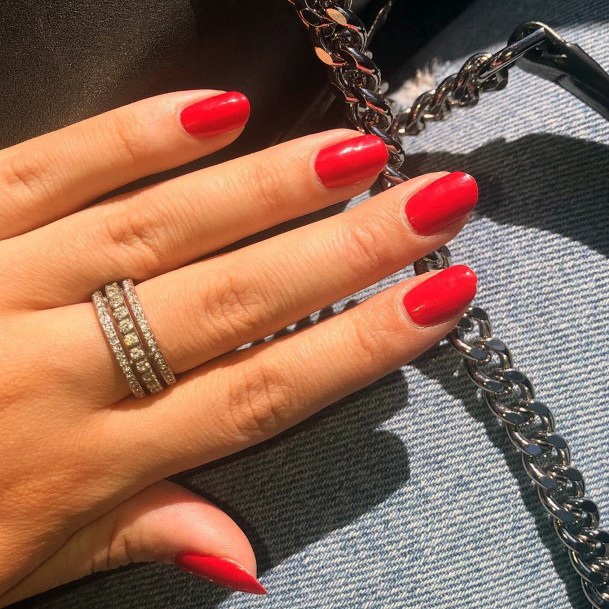 Simple Cute Ideas Red Prom Nails For Women