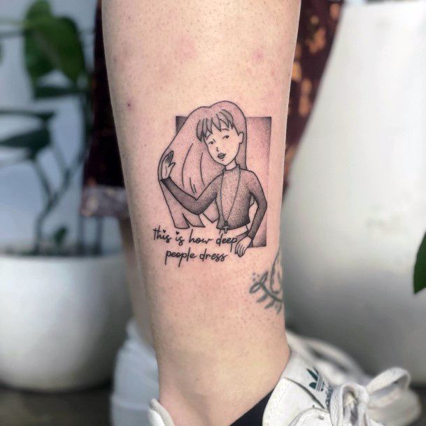 Simple Daria Tattoo For Women