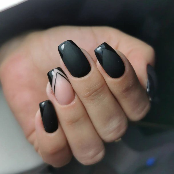 Simple Dark Nail For Women