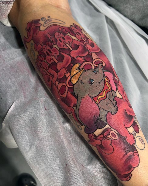 Simple Dumbo Tattoo For Women