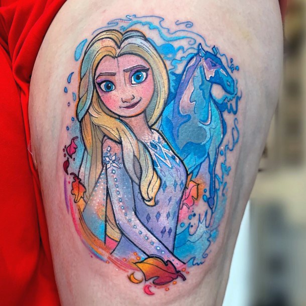 Simple Elsa Tattoo For Women