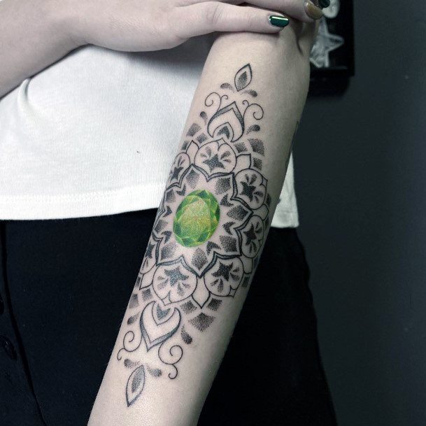 Simple Emerald Tattoo For Women