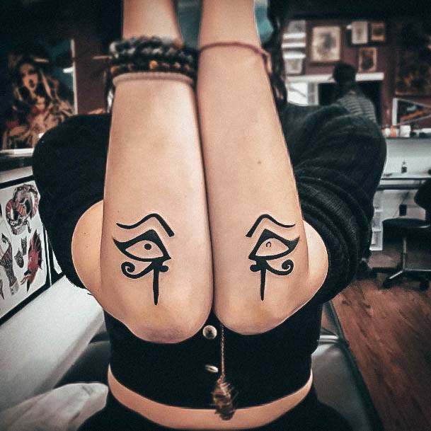 Simple Eye Of Horus Tattoo For Women