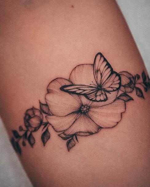 Simple Flower Female Tattoo Designs