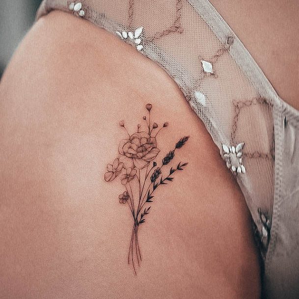 Simple Flower Tattoo Design Inspiration For Women