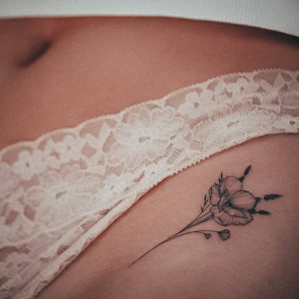 Simple Flower Womens Tattoo Designs