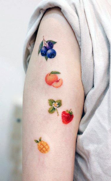 Simple Fruit Tattoo For Women