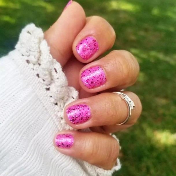 Simple Fuchsia Nail For Women