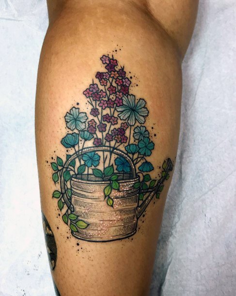 Simple Gardening Tattoo For Women