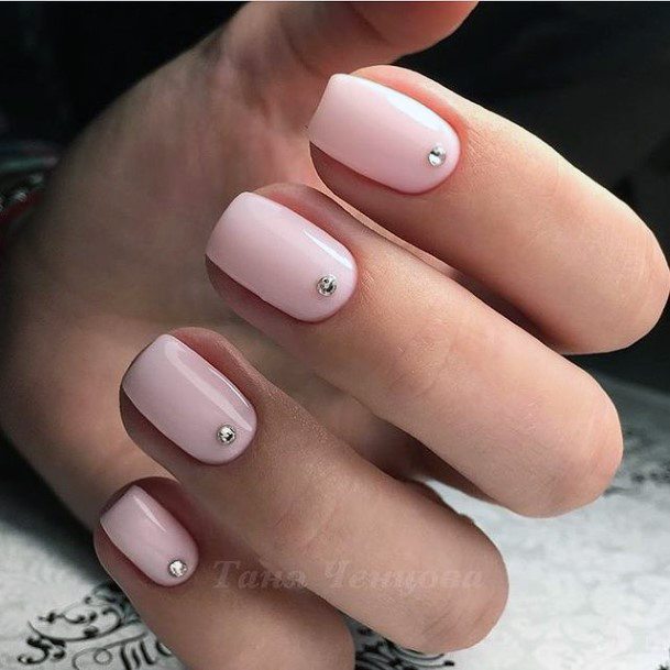 Simple Gemstone Nail For Women